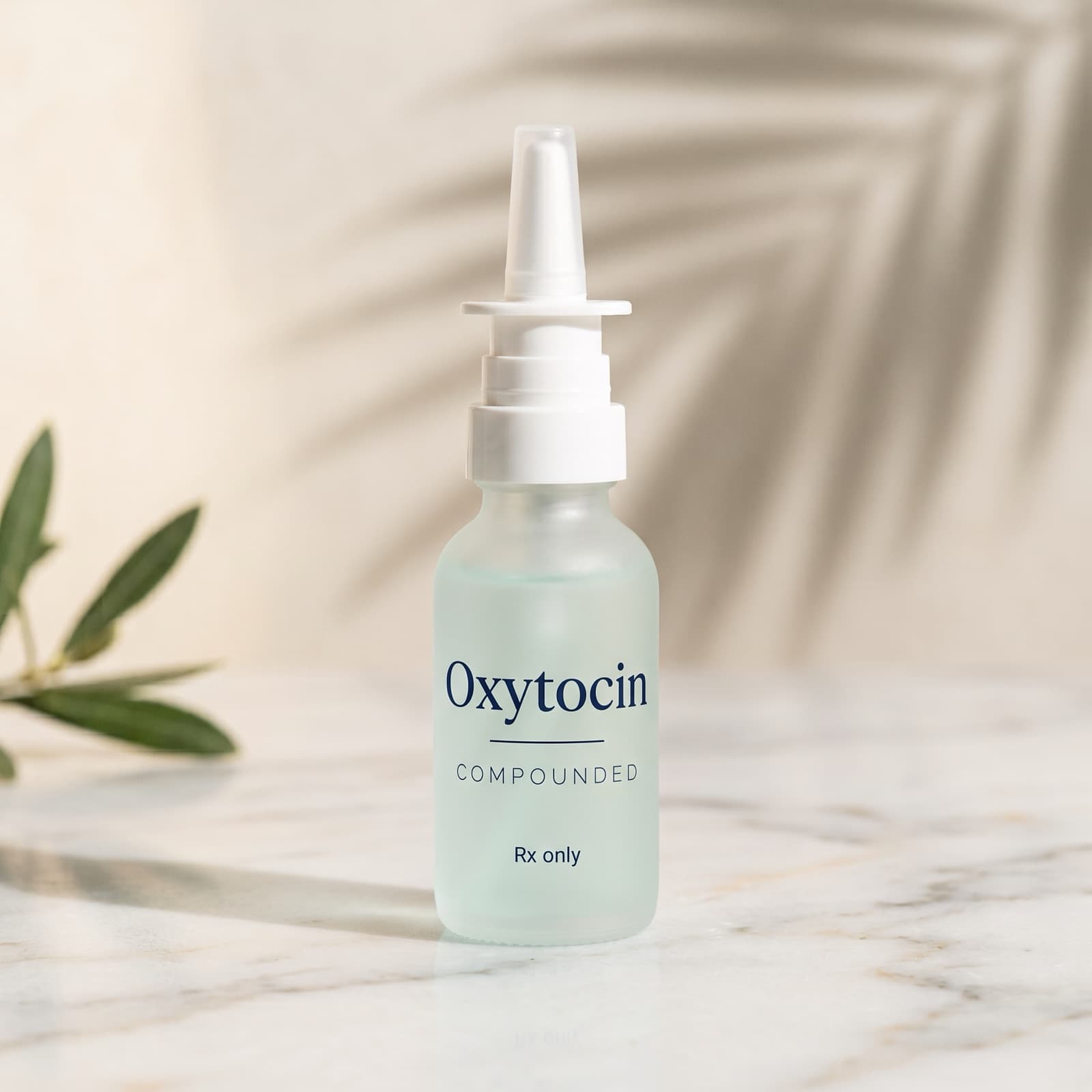 Illustration of a compounded oxytocin nasal spray